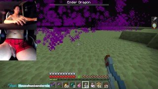 Playing Minecraft naked Ep.6 Boss fight time!!